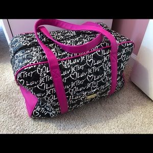 betsey johnson weekender bag.